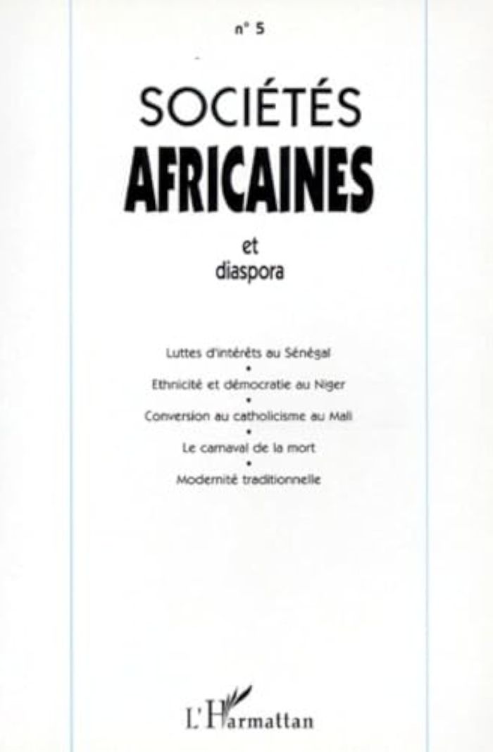 Couverture du livre « SOCIETES AFRICAINES 5 ET DIASPORA » de Africaines Societes, librairie Les Contes Infusés à Corte