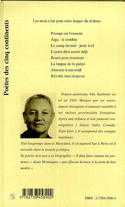 Quatrième de couverture de « VERSANT NORD »