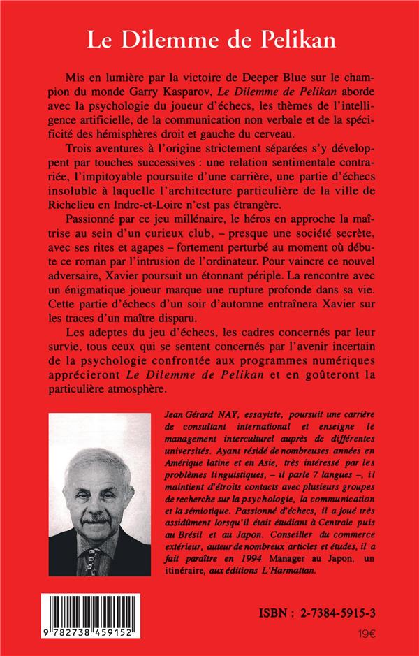 Quatrième de couverture de « DILEMME DE PELIKAN (ROMAN) »