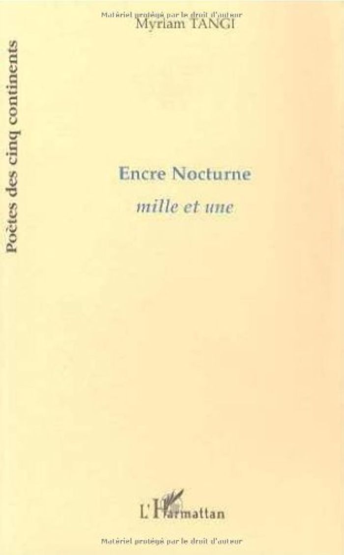 Couverture du livre « ENCRE NOCTURNE MILLE ET UNE » de Myriam Tangi, librairie Les Contes Infusés à Corte