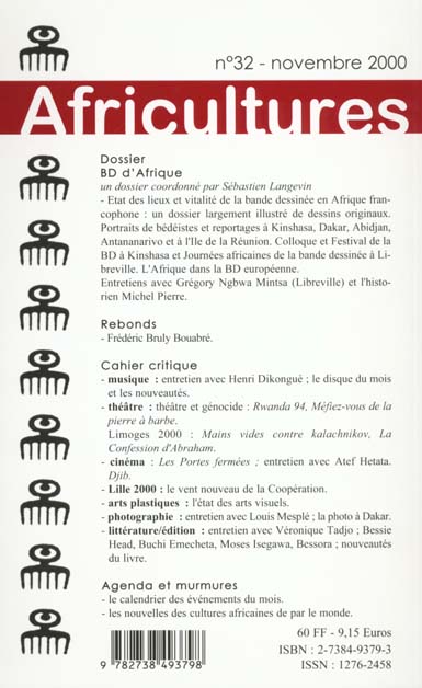Quatrième de couverture de « BD D'AFRIQUE - VOL32 »