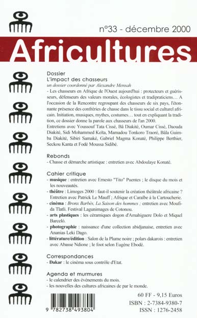 Quatrième de couverture de « L'IMPACT DES CHASSEURS - VOL33 »