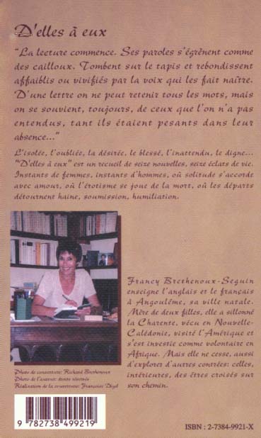 Quatrième de couverture de « D'ELLES A EUX »