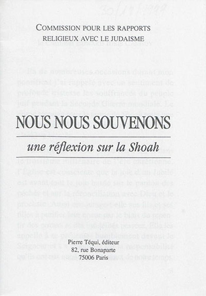 Couverture du livre « NOUS NOUS SOUVENONS » de Xxx, librairie Les Contes Infusés à Corte