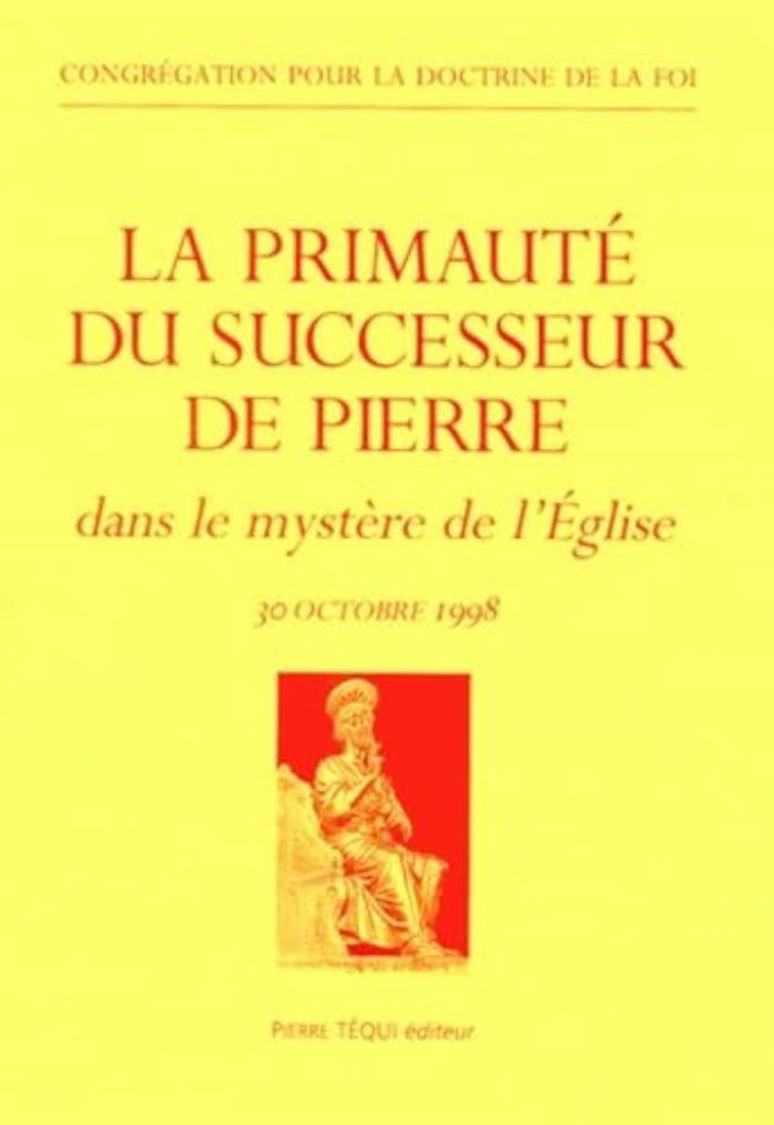 Couverture du livre « LA PRIMAUTE DU SUCCESSEUR DE PIERRE DANS LE MYSTERE DE L'EGLISE » de Xxx, librairie Les Contes Infusés à Corte