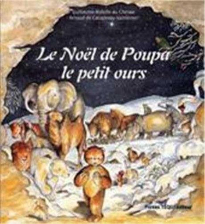 Couverture du livre « LE NOEL DE POUPA LE PETIT OURS » de Mabille Du Chesne, librairie Les Contes Infusés à Corte