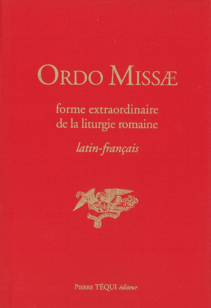 Couverture du livre « ORDO MISSAE, FORME EXTRAORDINAIRE DE LA LITURGIE ROMAINE - LATIN - FRANCAIS », librairie Les Contes Infusés à Corte
