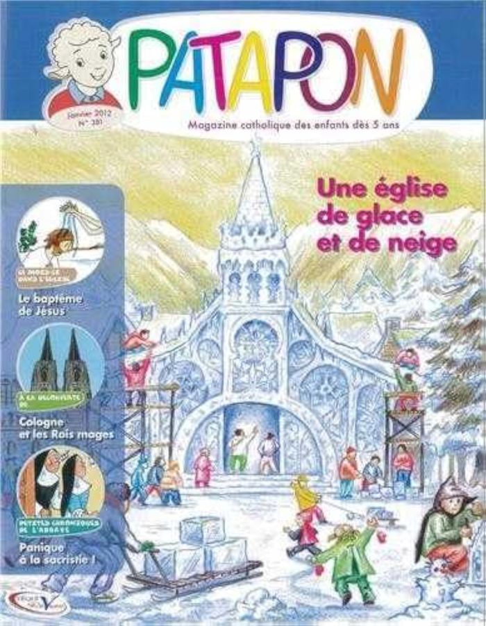 Couverture du livre « UNE EGLISE DE GLACE ET DE NEIGE - REVUE PATAPON JANVIER 2012 N 381 » de Xxx, librairie Les Contes Infusés à Corte