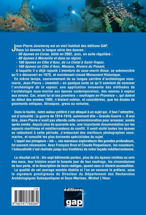 Quatrième de couverture de « LES EPAVES DE LA GRANDE GUERRE... »