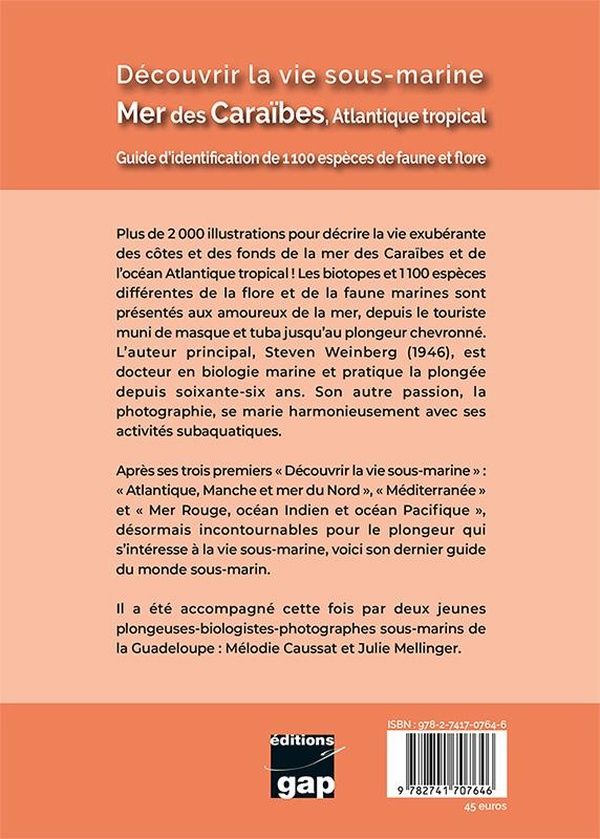 Quatrième de couverture de « DECOUVRIR LA VIE SOUS-MARINE MER DES CARAIBES ATLANTIQUE TROPICAL »