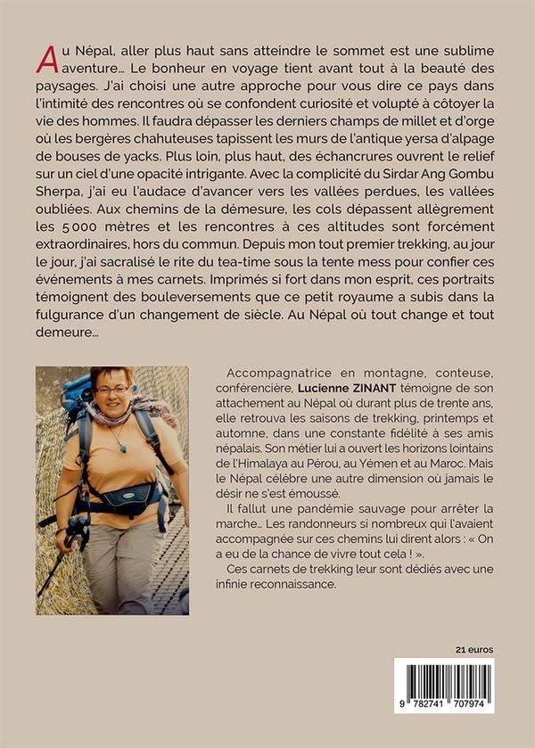Quatrième de couverture de « Carnets de trekking : aux chemins de la démesure »