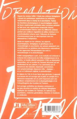 Quatrième de couverture de « LES DEPRESSIONS SAISONNIERES »