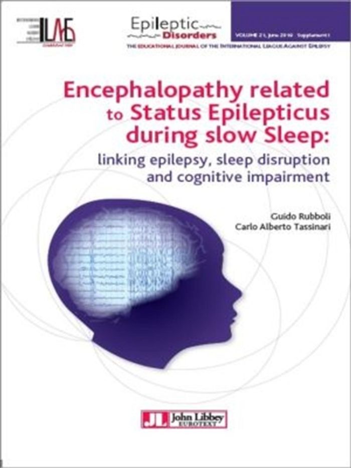 Couverture du livre « ENCEPHALOPATHY RELATED TO STATUS EPILEPTICUS DURING SLOW SLEEP : - LINKING EPILEPSY, SLEEP DISRUPTIO » de Rubboli/tassinari, librairie Les Contes Infusés à Corte