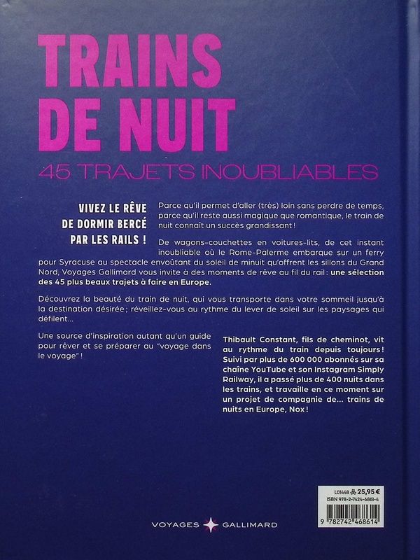 Quatrième de couverture de « Trains de nuit : 45 trajets inoubliables »