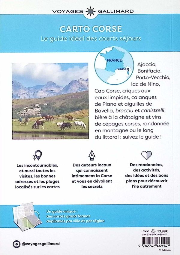 Quatrième de couverture de « CORSE - GUIDE CARTO »