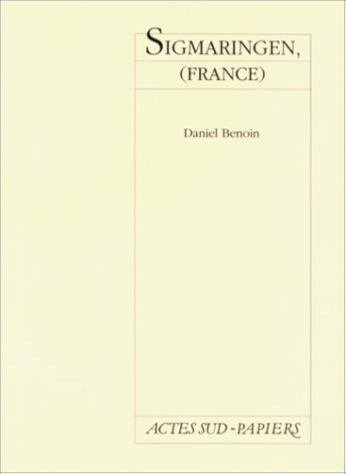 Couverture du livre « SIGMARINGEN, » de Daniel Benoin, librairie Les Contes Infusés à Corte