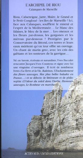 Quatrième de couverture de « L'ARCHIPEL DE RIOU »