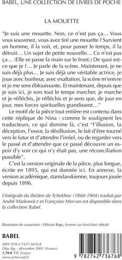 Quatrième de couverture de « LA MOUETTE »