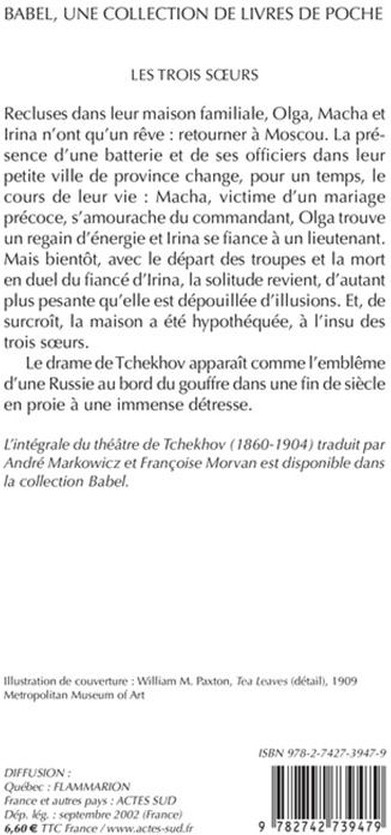 Quatrième de couverture de « LES TROIS SOEURS »