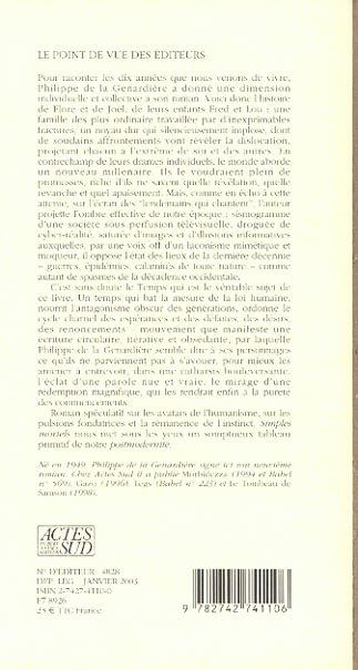 Quatrième de couverture de « SIMPLES MORTELS »