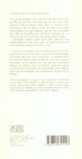 Quatrième de couverture de « COMME PERSONNE »