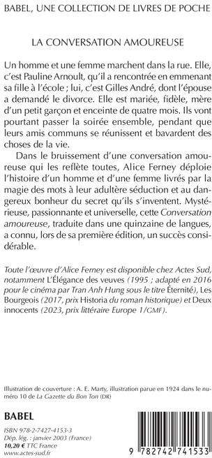 Quatrième de couverture de « LA CONVERSATION AMOUREUSE »