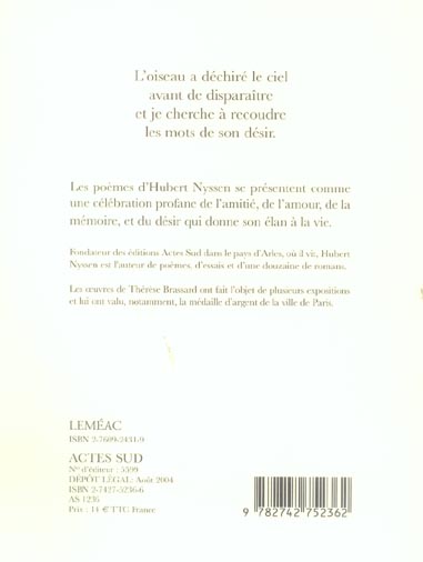 Quatrième de couverture de « EROS IN TRUTINA »