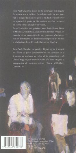 Quatrième de couverture de « JEAN-PAUL CHAMBAS - THEATRE ET PEINTURE »