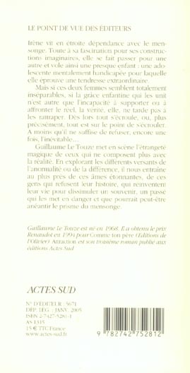 Quatrième de couverture de « ATTRACTION »