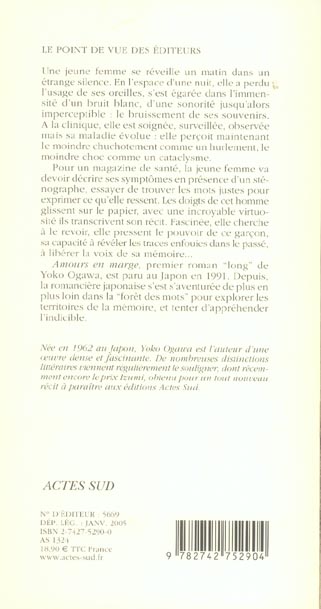 Quatrième de couverture de « AMOURS EN MARGE »