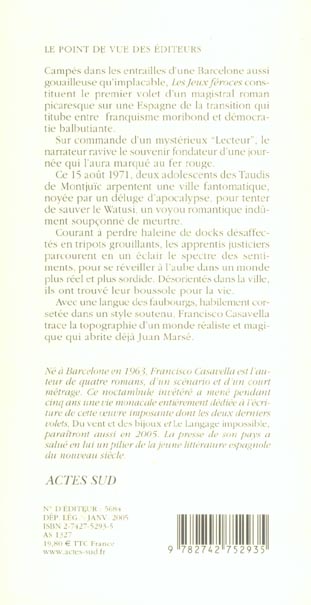 Quatrième de couverture de « LES JEUX FEROCES - LE JOUR DU WATUSI T. 1 »