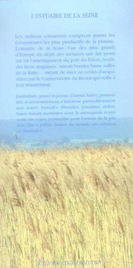 Quatrième de couverture de « L'ESTUAIRE DE LA SEINE »