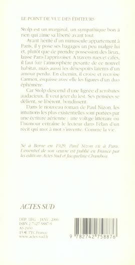 Quatrième de couverture de « LA FOURRURE DE LA TRUITE »