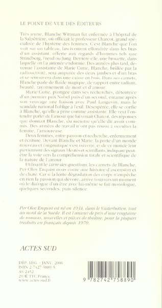 Quatrième de couverture de « BLANCHE ET MARIE »