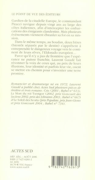 Quatrième de couverture de « Eldorado : roman »