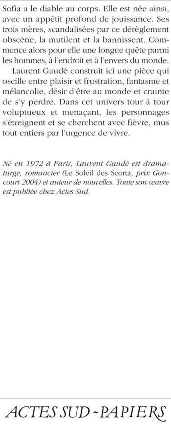Quatrième de couverture de « Sofia Douleur »
