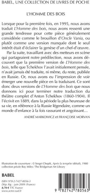 Quatrième de couverture de « L'homme des bois : comédie en quatre actes »