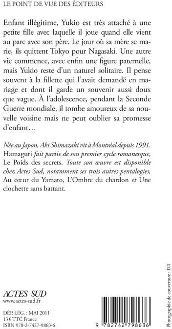 Quatrième de couverture de « Hamaguri : roman »