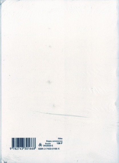 Quatrième de couverture de « ELEGIES DUINESIENNES »