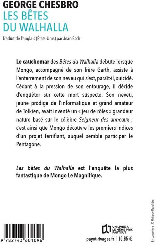 Quatrième de couverture de « LES BETES DU WALHALLA »