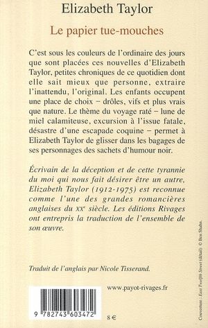 Quatrième de couverture de « LE PAPIER TUE-MOUCHES »
