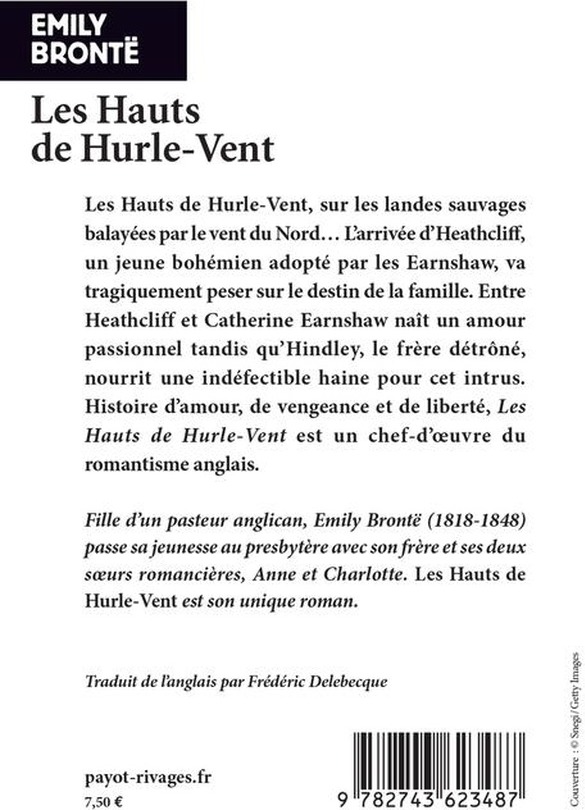 Quatrième de couverture de « Les Hauts de Hurle-Vent »