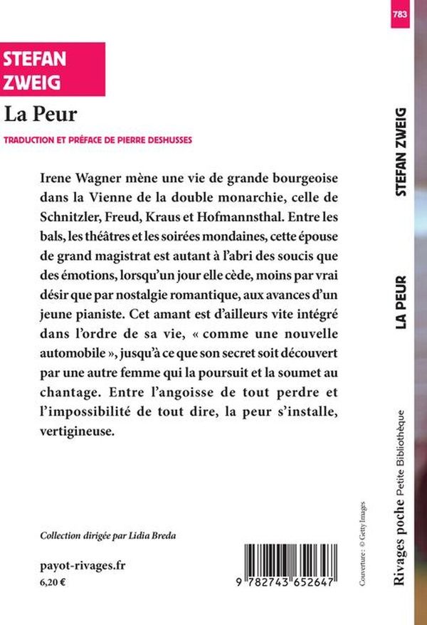 Quatrième de couverture de « La peur »