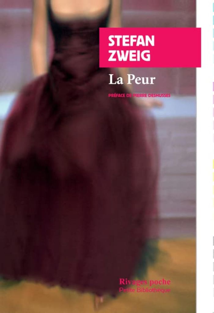 Couverture du livre « La peur » de Stefan Zweig, librairie Les Contes Infusés à Corte