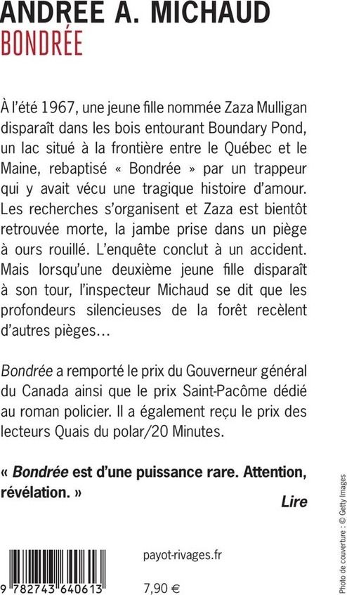 Quatrième de couverture de « Bondrée »