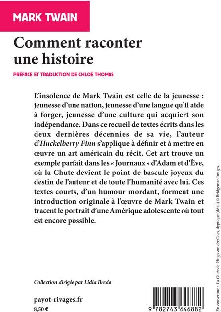 Quatrième de couverture de « Comment raconter une histoire »