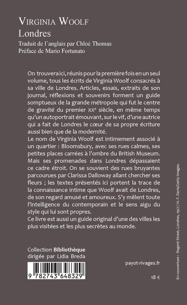 Quatrième de couverture de « Londres »