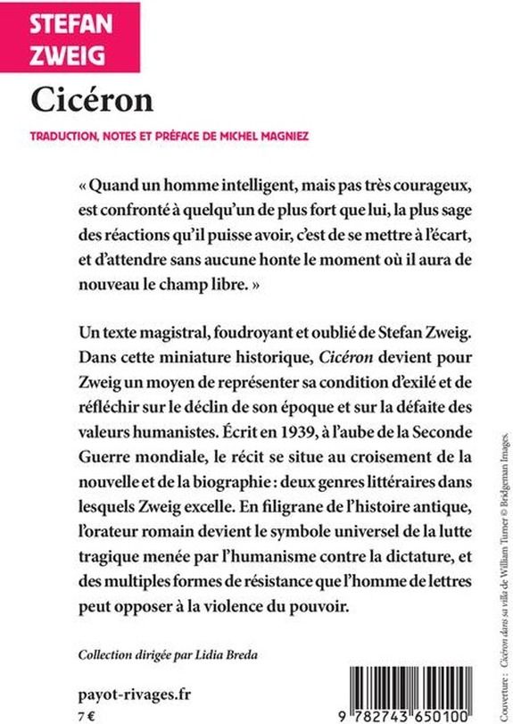Quatrième de couverture de « Cicéron »