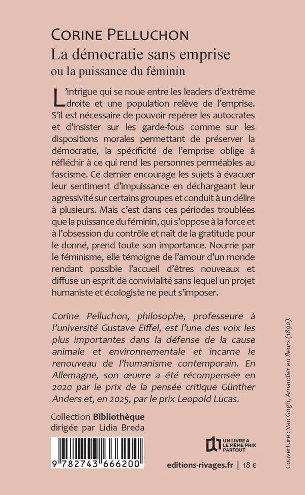 Quatrième de couverture de « La démocratie sans emprise ou La puissance du féminin »