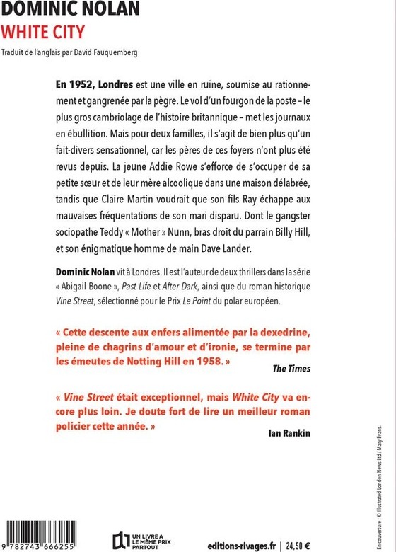 Quatrième de couverture de « White city »